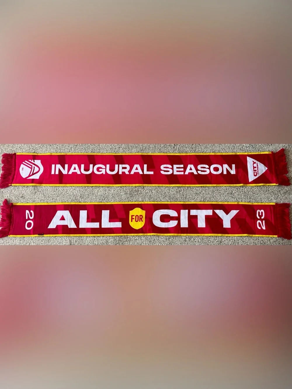 St Louis City SC City Founder Triangle Inaugural 2023 All For City Soccer Scarf